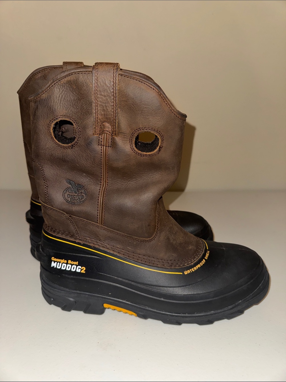 Georgia Boot Kids Brown and Black Muddog2 Waterproof Pull-On Boots